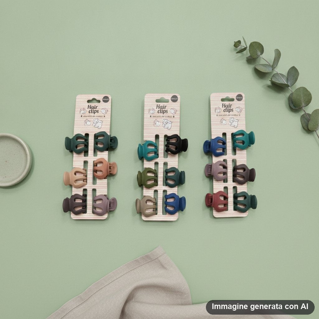 SET 6 PINZE PER CAPELLI