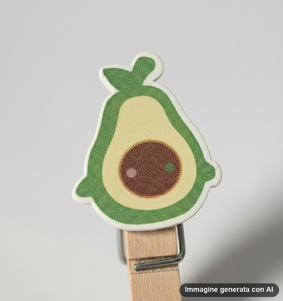 SET 10 MOLLETTE LEGNO AVOCADO
