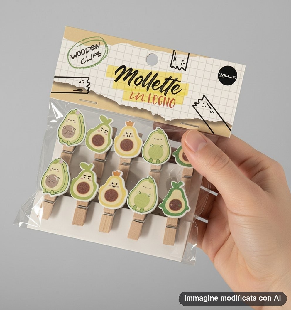 SET 10 MOLLETTE LEGNO AVOCADO