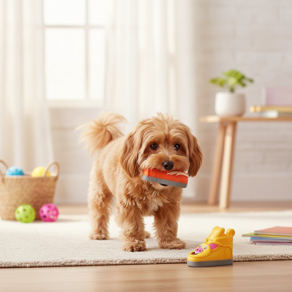 Set di quattro scarpette per animali domestici a forma di pulcino giallo, coniglio grigio, volpe arancione e mucca gialla con