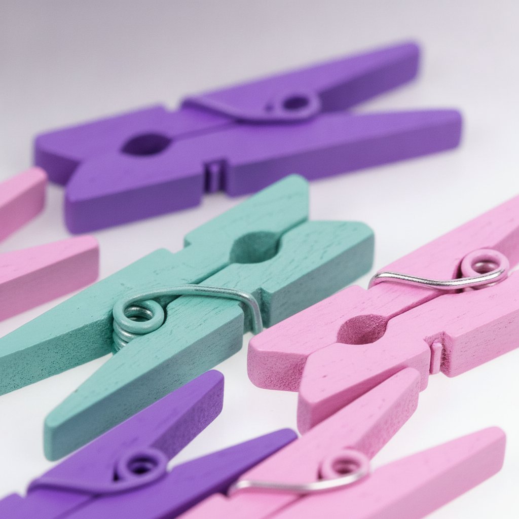 SET 20 CLIP LEGNO OFFICE