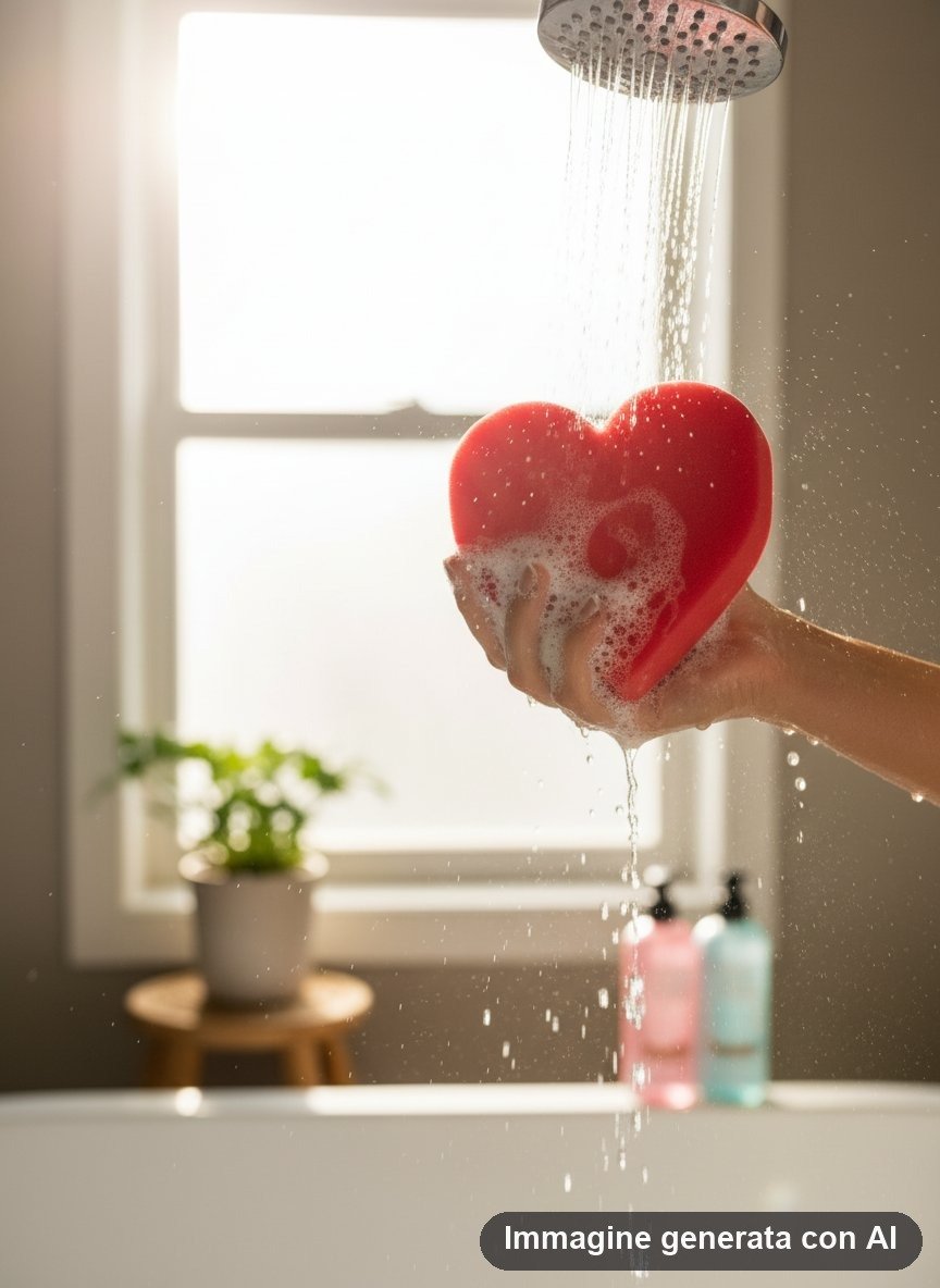 SPUGNA DA BAGNO CUORE