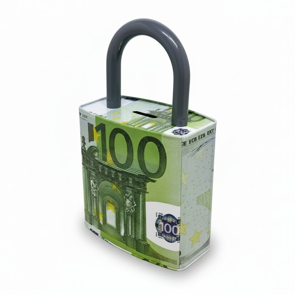 SALVADANAIO LUCCHETTO EURO