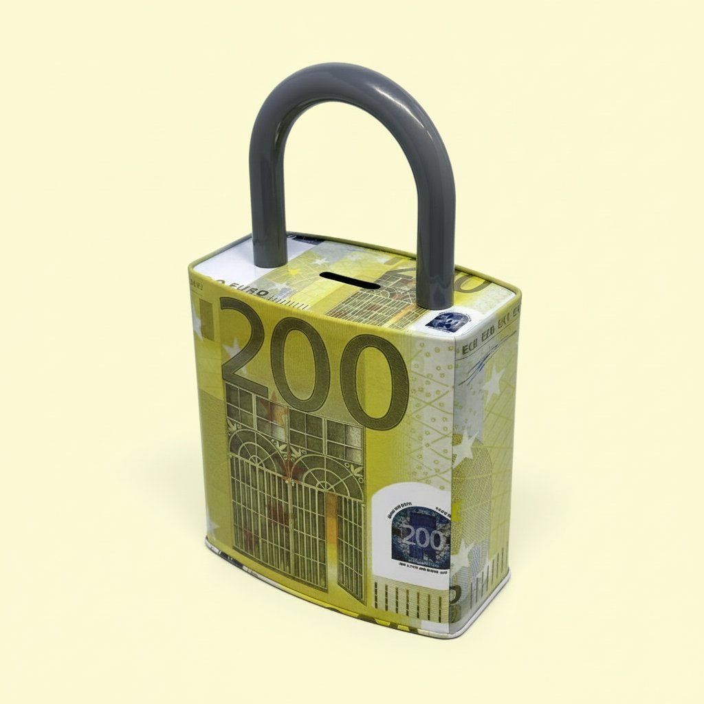 SALVADANAIO LUCCHETTO EURO