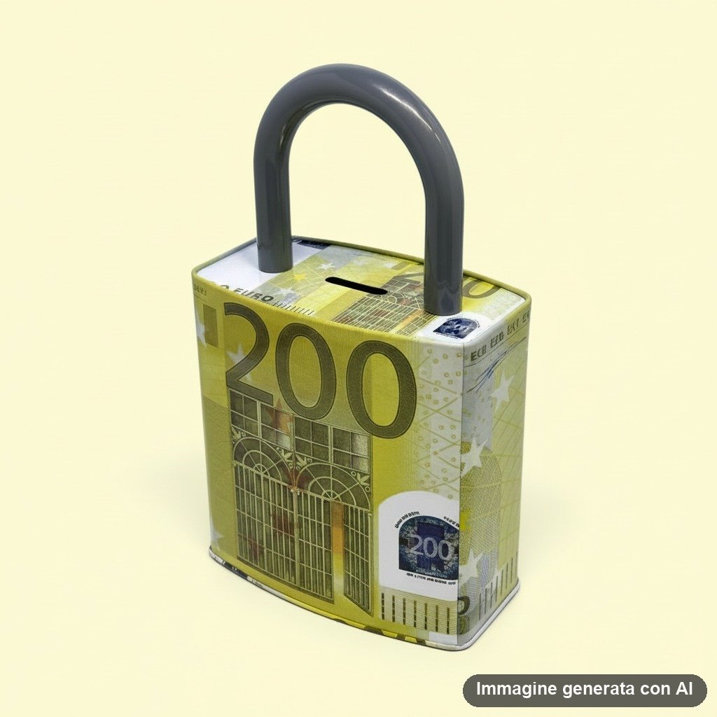 SALVADANAIO LUCCHETTO EURO