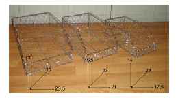 SET 3 CONTENITORI METALLO A RETE