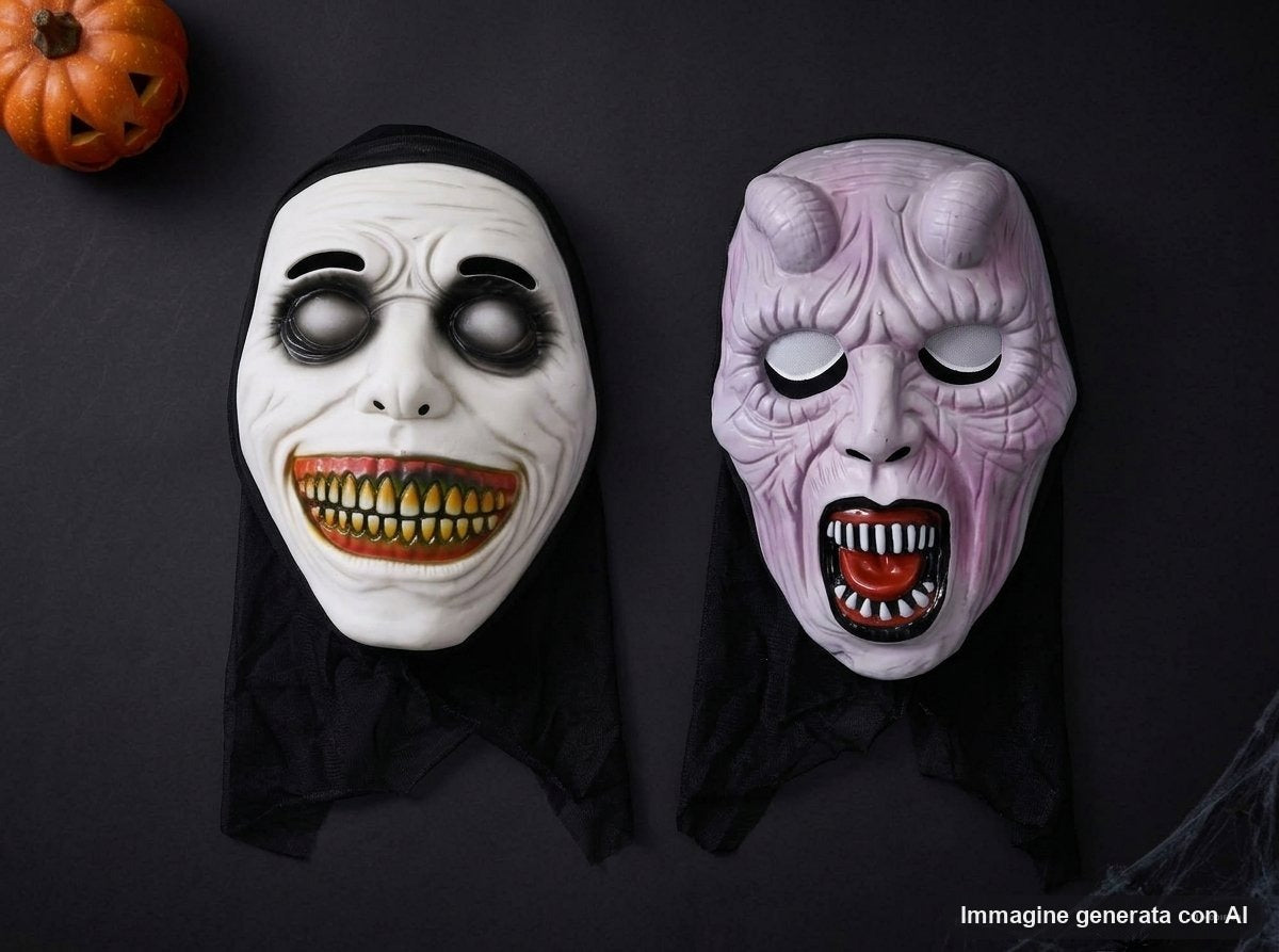 MASCHERA CON CAPPUCCIO FANTASMA
