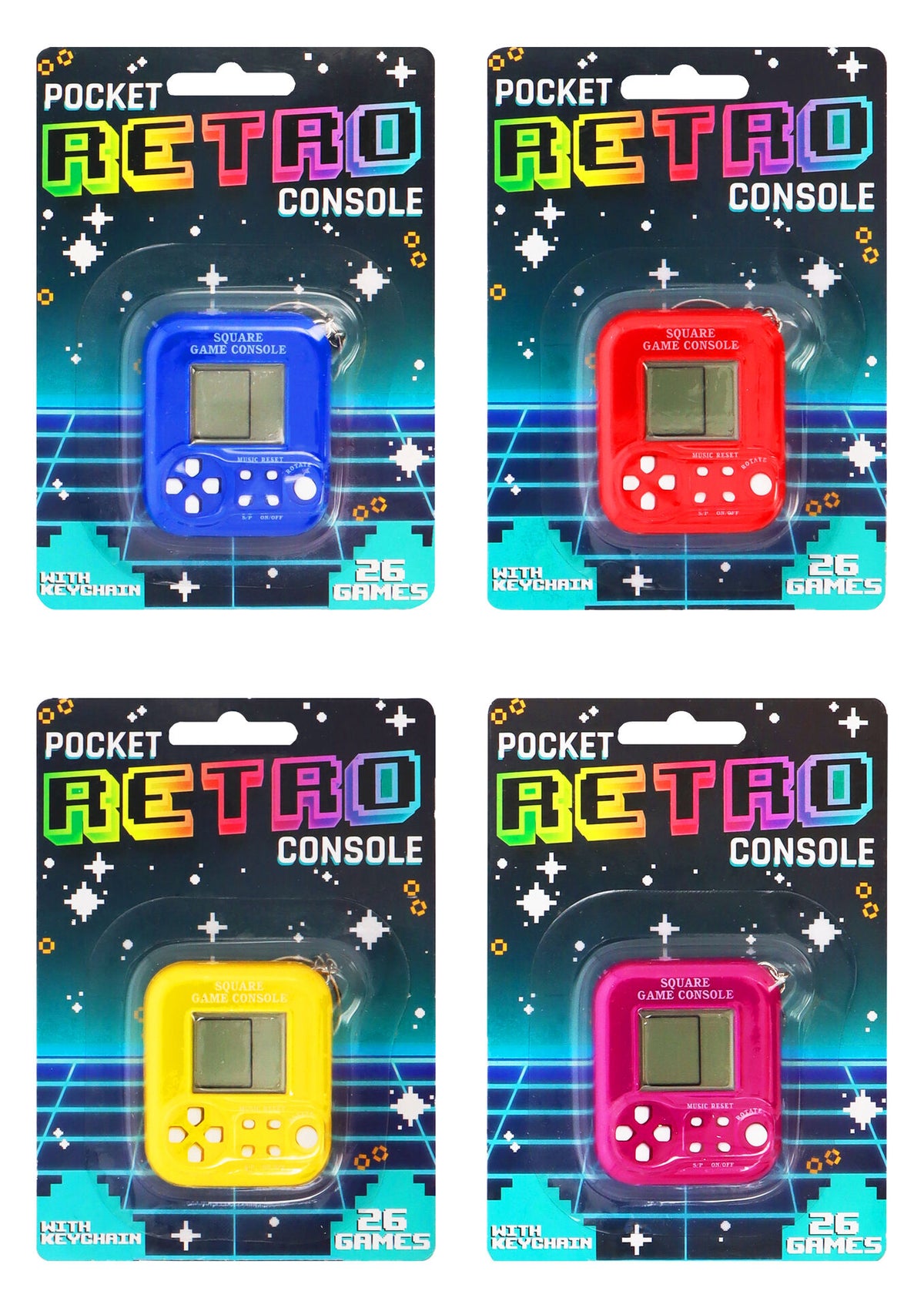 CONSOLE GIOCO PORTATILE RETRO CON BATTERIA
