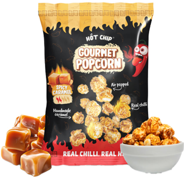 HOT CHIP GOURMET POP CORN SPICY CARAMEL 120 GR.