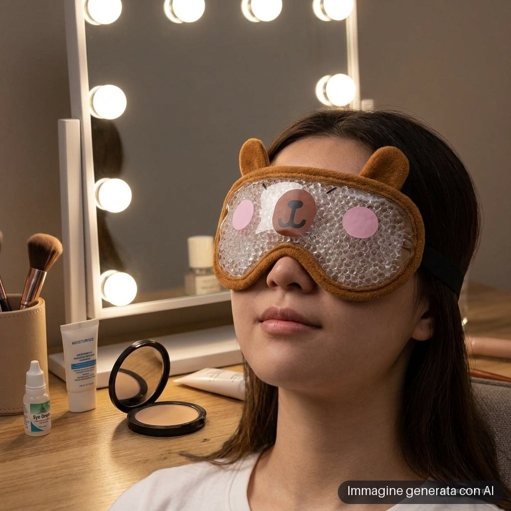 MASCHERA REFRIGERANTE OCCHI CAPIBARA