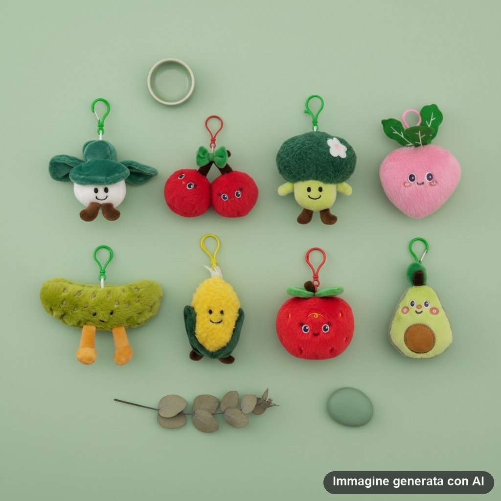 MINI PLUSH VEGETALI PORTACHIAVI
