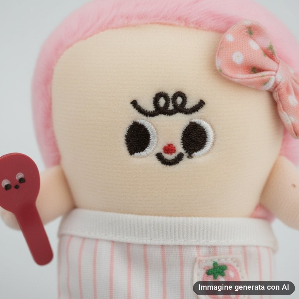 Set di quattro mini peluche kawaii a forma di cibi fast food con facce sorridenti: hamburger, patatine fritte, gelato e panin