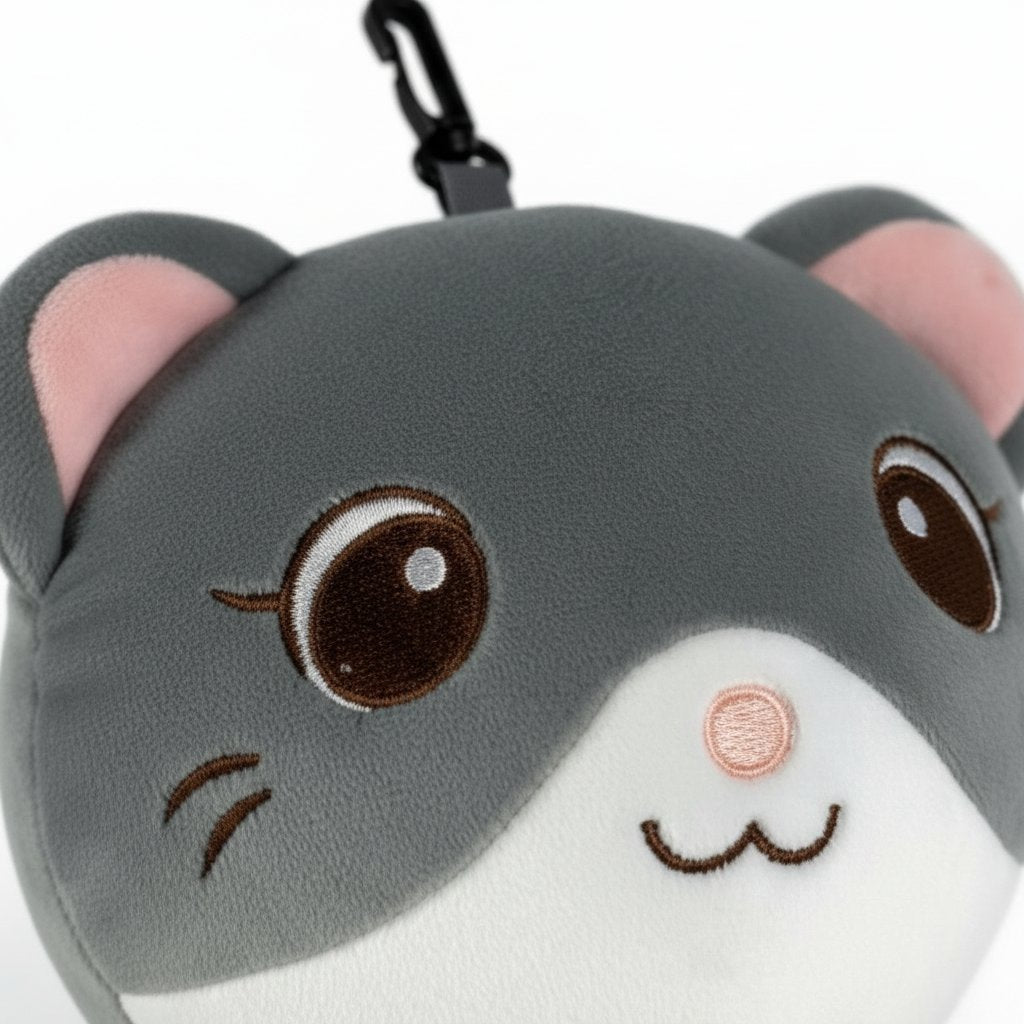 CUSCINO DA VIAGGIO CON MASCHERA GATTO