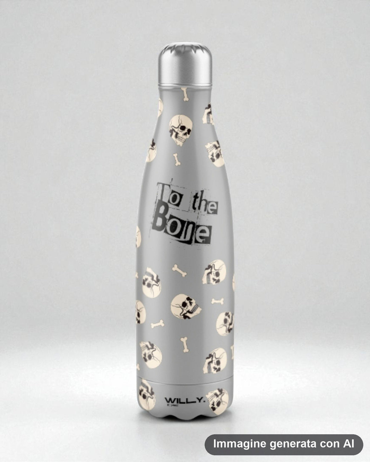 BORRACCIA IN ACCIAIO SKULL 500ML