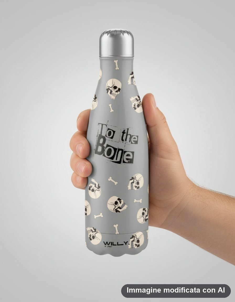 BORRACCIA IN ACCIAIO SKULL 500ML