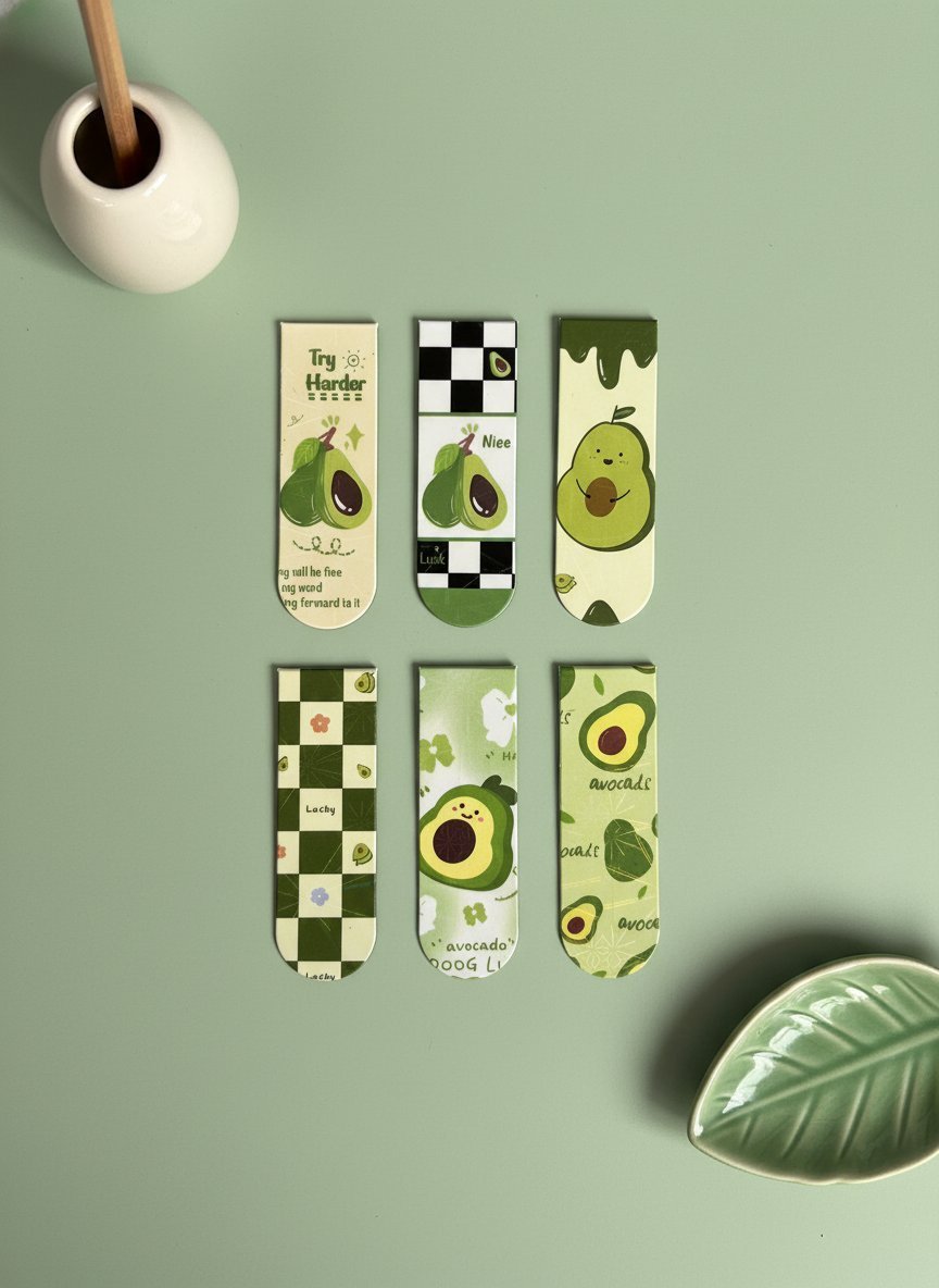 SET 6 SEGNALIBRO AVOCADO - Willy Be Smart