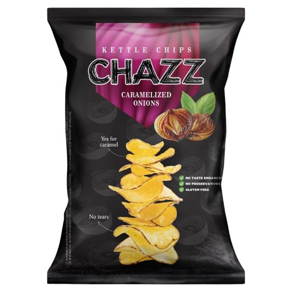 CHAZZ POTATO CHIPS CARAMELIZED ONIONS CHIPS ALLA CIPOLLA CARAMELLATA