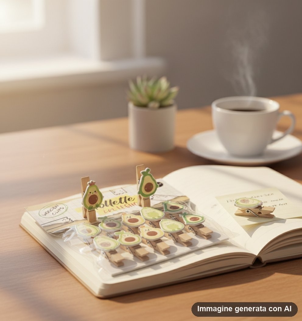 SET 10 MOLLETTE LEGNO AVOCADO