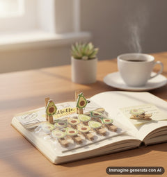 SET 10 MOLLETTE LEGNO AVOCADO
