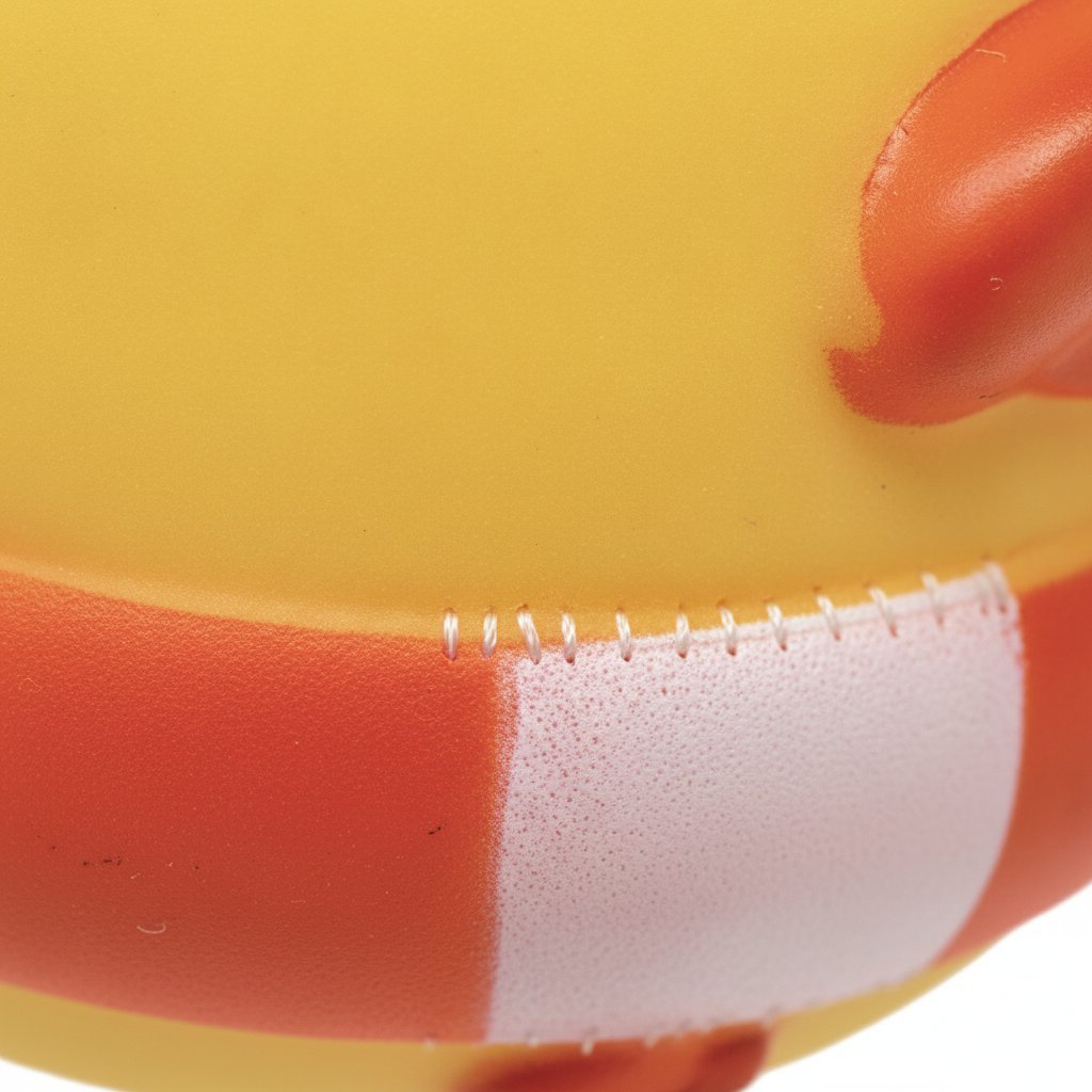 Set di quattro palline gioco per animali domestici con design kawaii, colori giallo, bianco, arancio e rosso con facce tenere