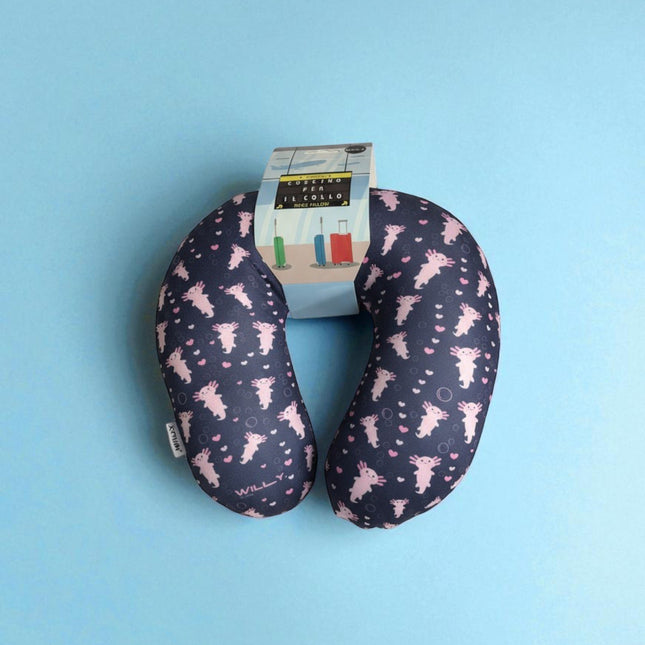 CUSCINO COLLO VIAGGIO AXOLOTL