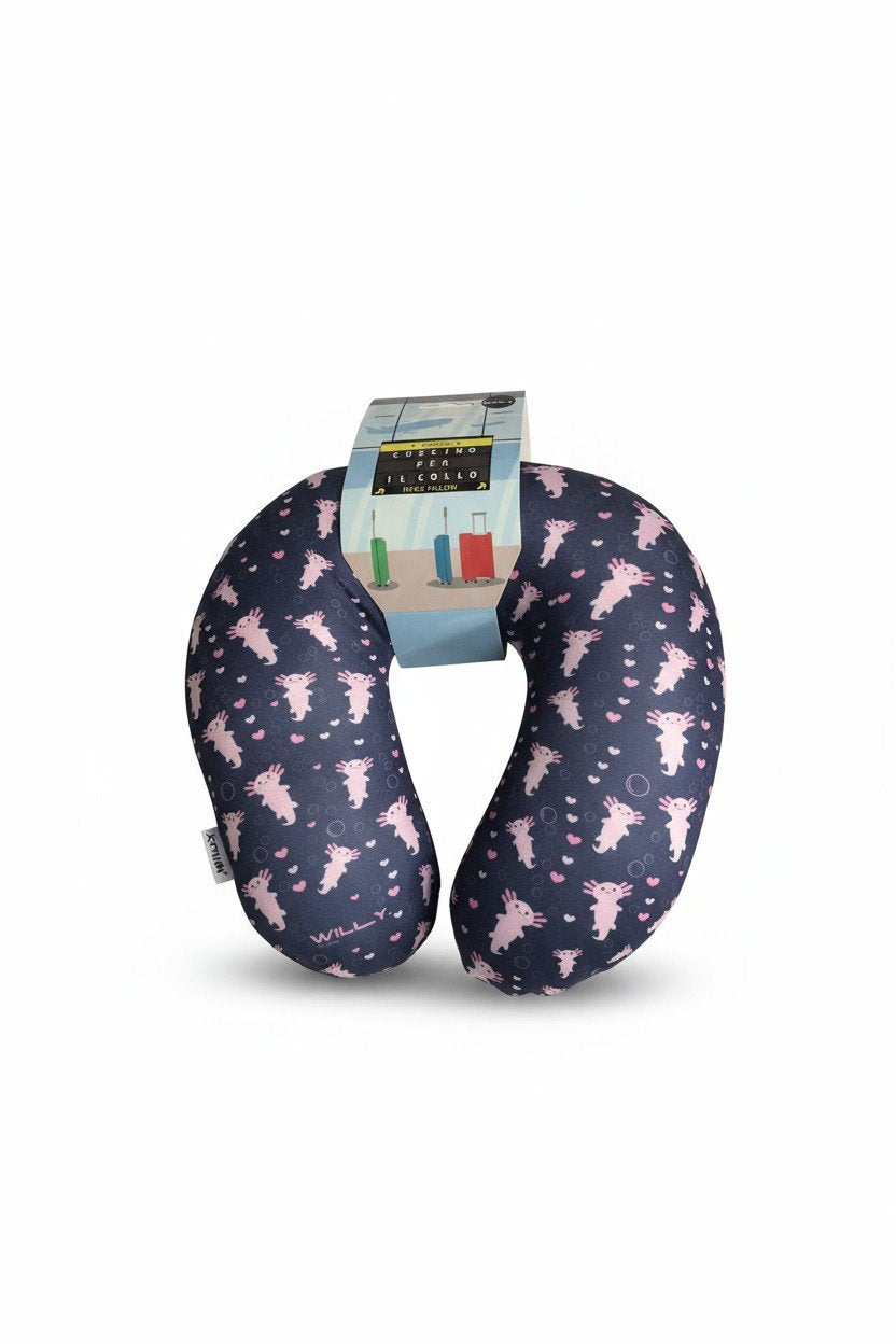 CUSCINO COLLO VIAGGIO AXOLOTL