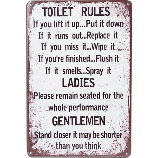 PLACCA METALLO TOILETT