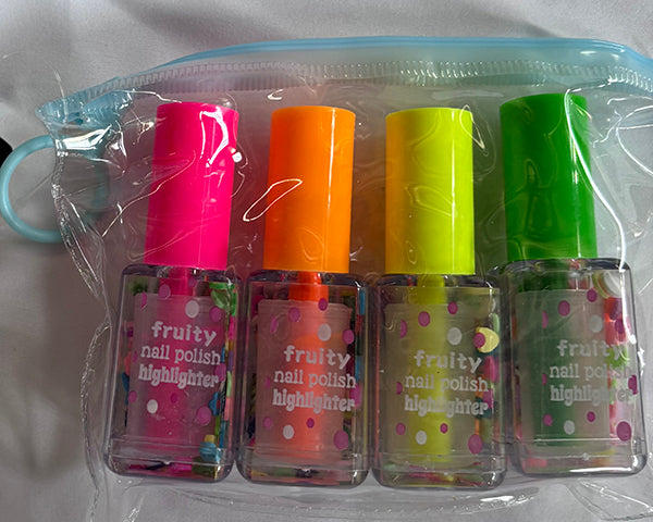 Set di quattro evidenziatori neon colorati con punta larga per scuola e ufficio