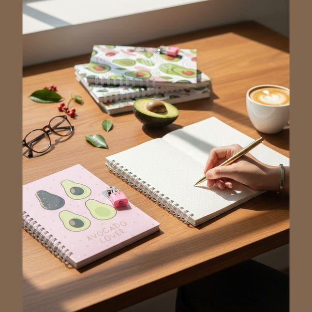 NOTEBOOK AVOCADO CON LUCCHETTO