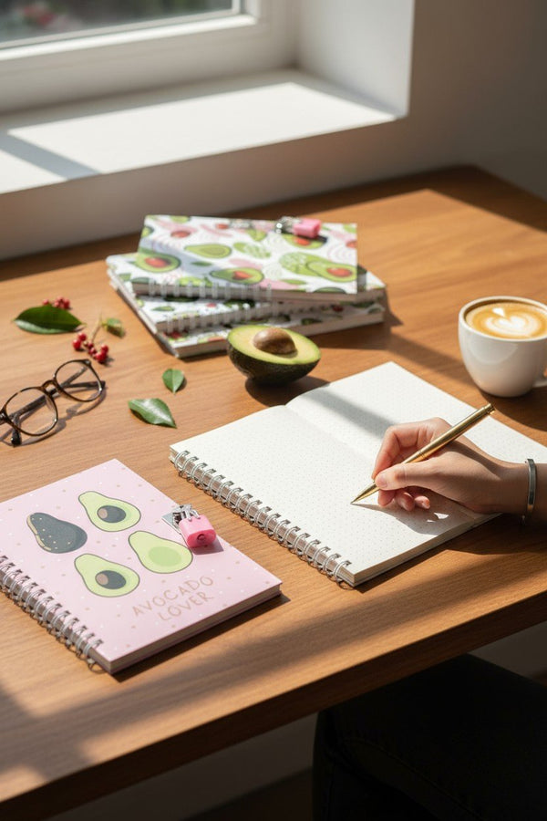 NOTEBOOK AVOCADO CON LUCCHETTO