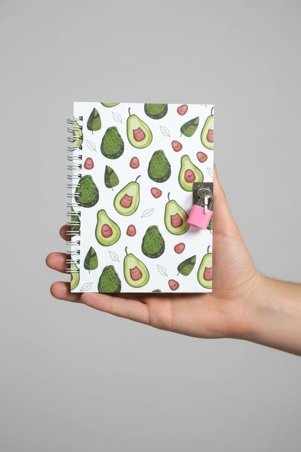 NOTEBOOK AVOCADO CON LUCCHETTO
