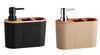 DISPENSER 2 SCOMPARTI PLASTICA E BAMBU