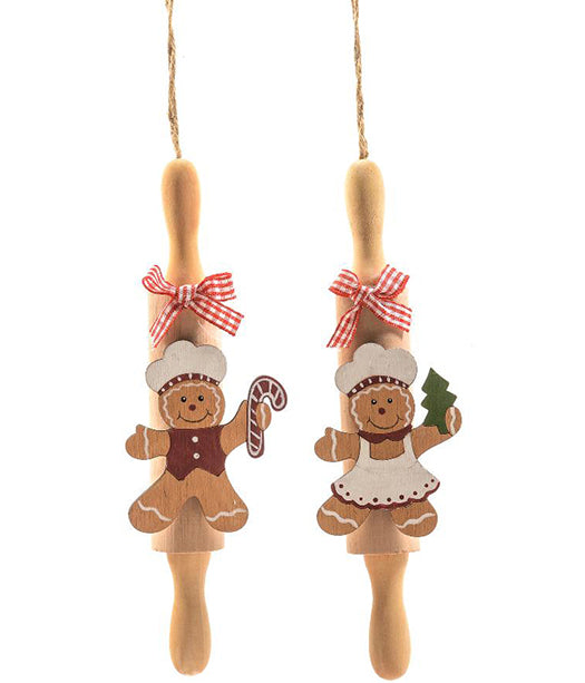 DECORAZIONE LEGNO PER ALBERO GINGERBREAD XMAS