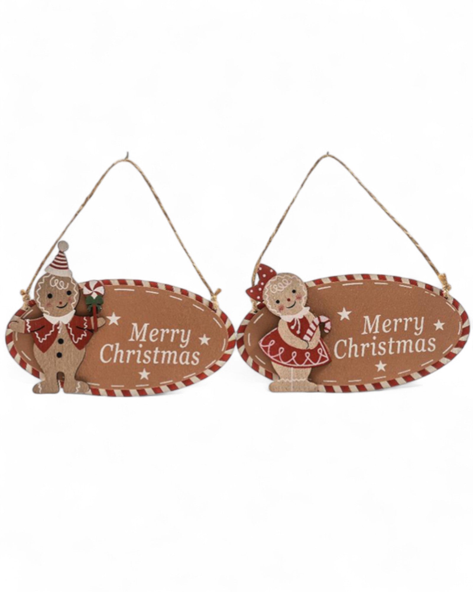 DECORAZIONE LEGNO PER PORTA GINGERBREAD XMAS