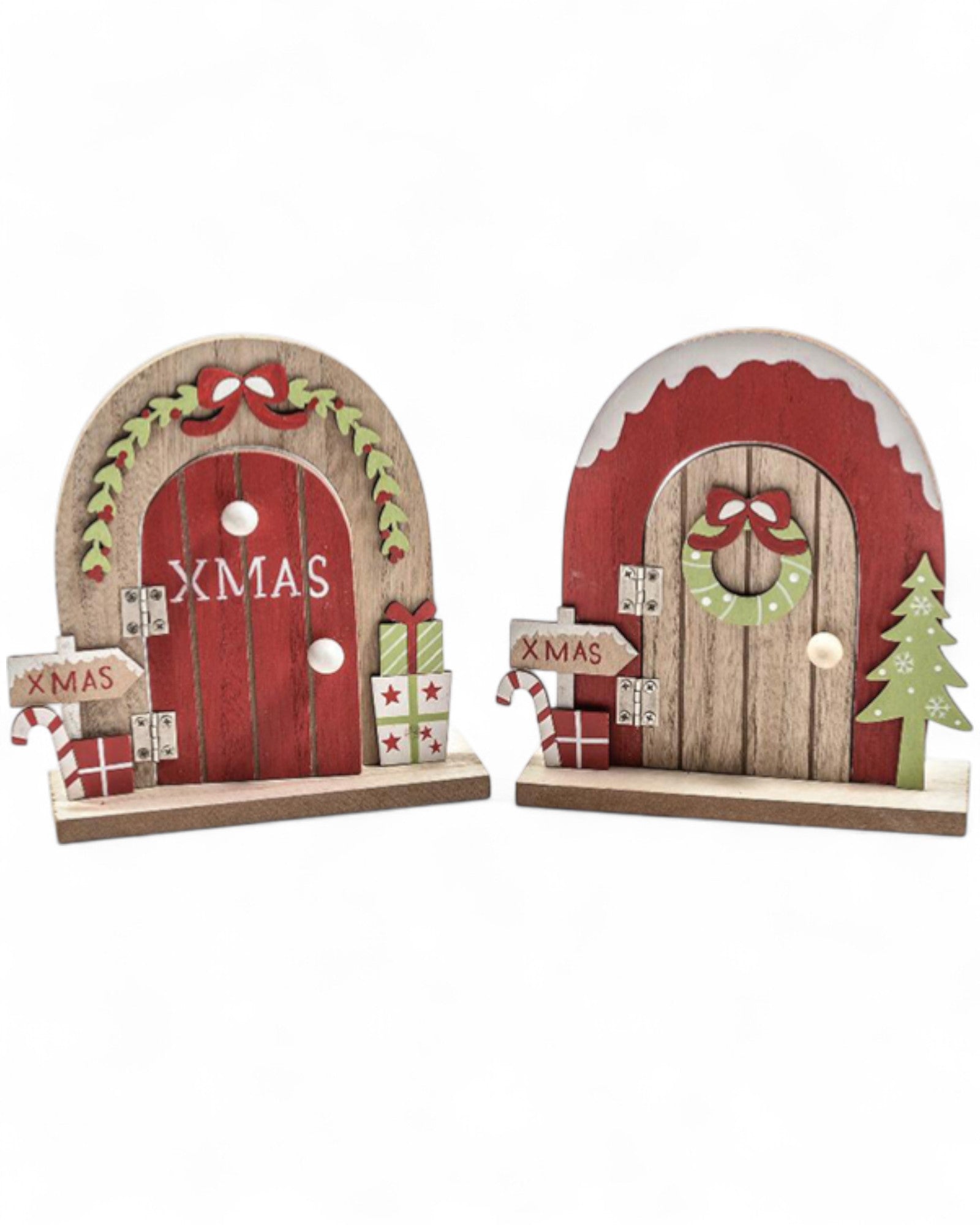 DECORAZIONE LEGNO DOOR XMAS