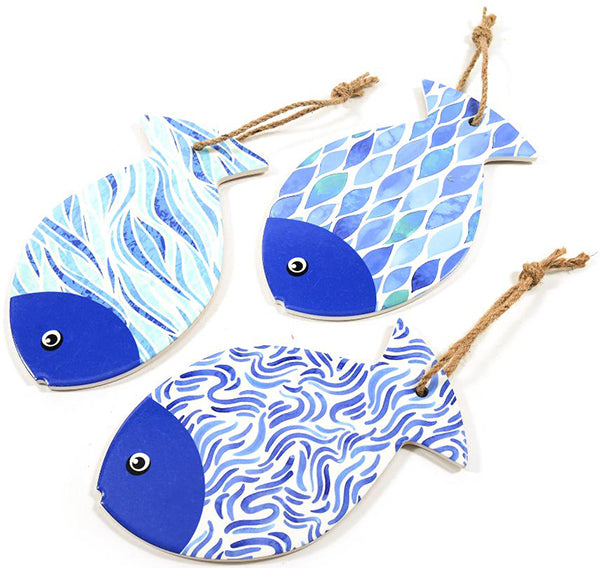 Decorazione da appendere a forma di pesce, motivo marino Sea per la casa - Willy Be Smart
