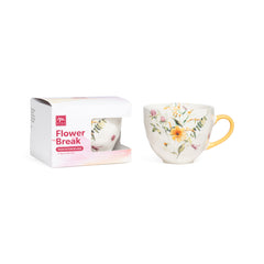 TAZZA FIORI GIALLA IN PORCELLANA 450 ml