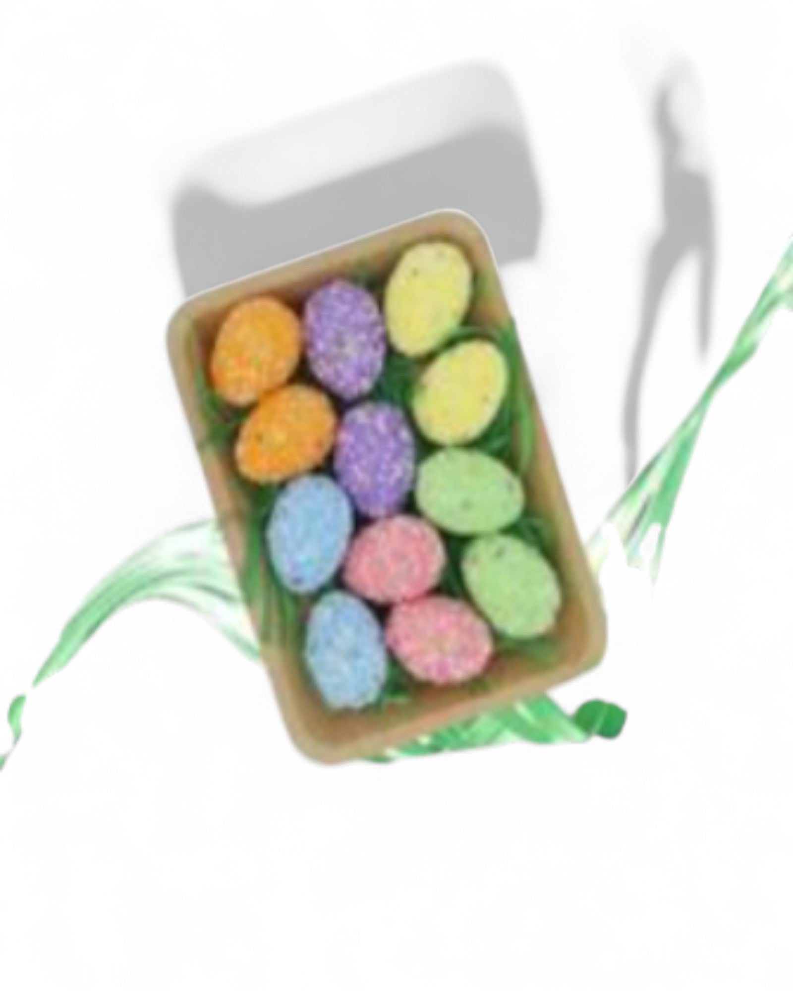 CONFEZIONE 12 UOVA GLITTER PASQUA