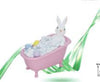DECORAZIONE CONIGLIO NELLA VASCA PASQUA