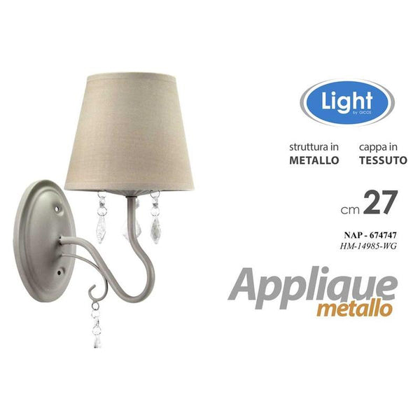 APPLIQUE 1 LUCE GRIGIO