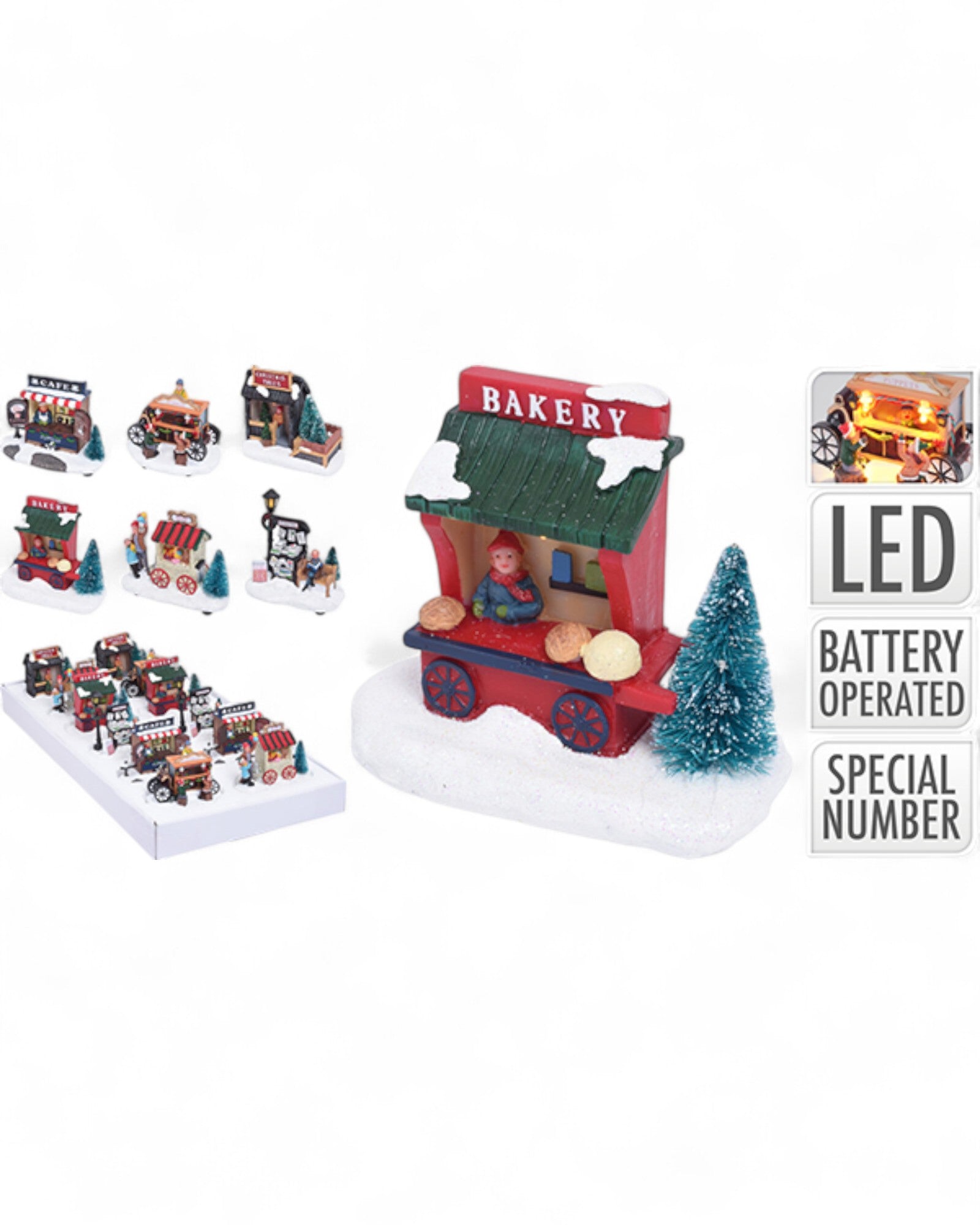 DECORAZIONE CON LED BANCARELLA XMAS
