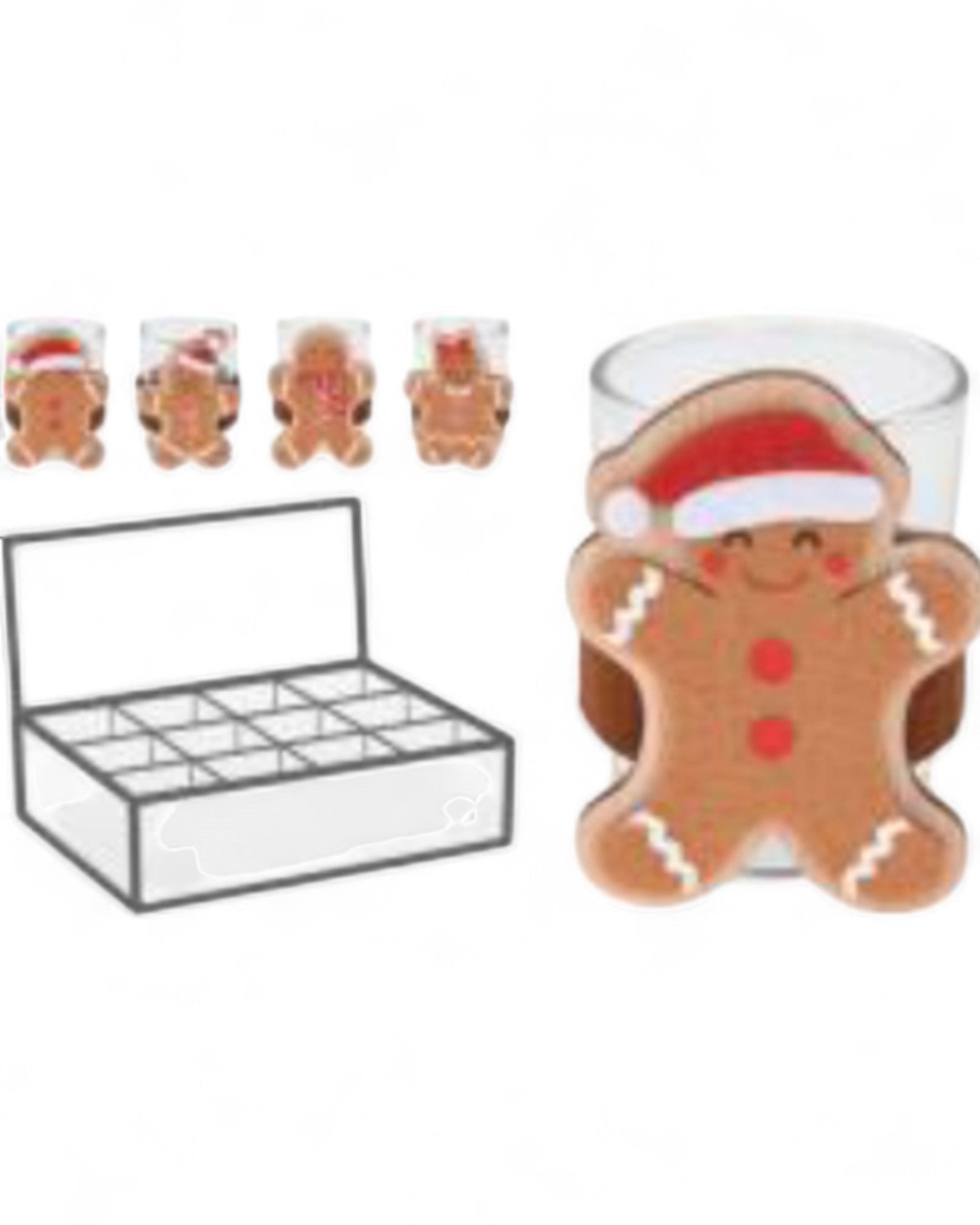 PORTATEALIGHT VETRO GINGERBREAD XMAS
