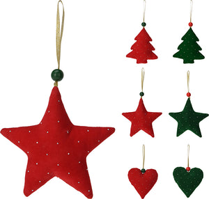 DECORAZIONE VELLUTO PER ALBERO XMAS