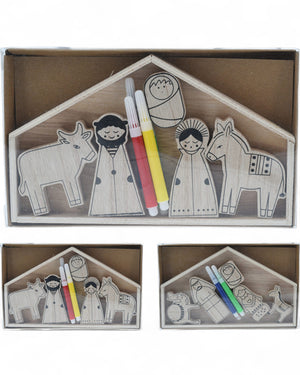 KIT 9PZ PITTURA PRESEPE XMAS