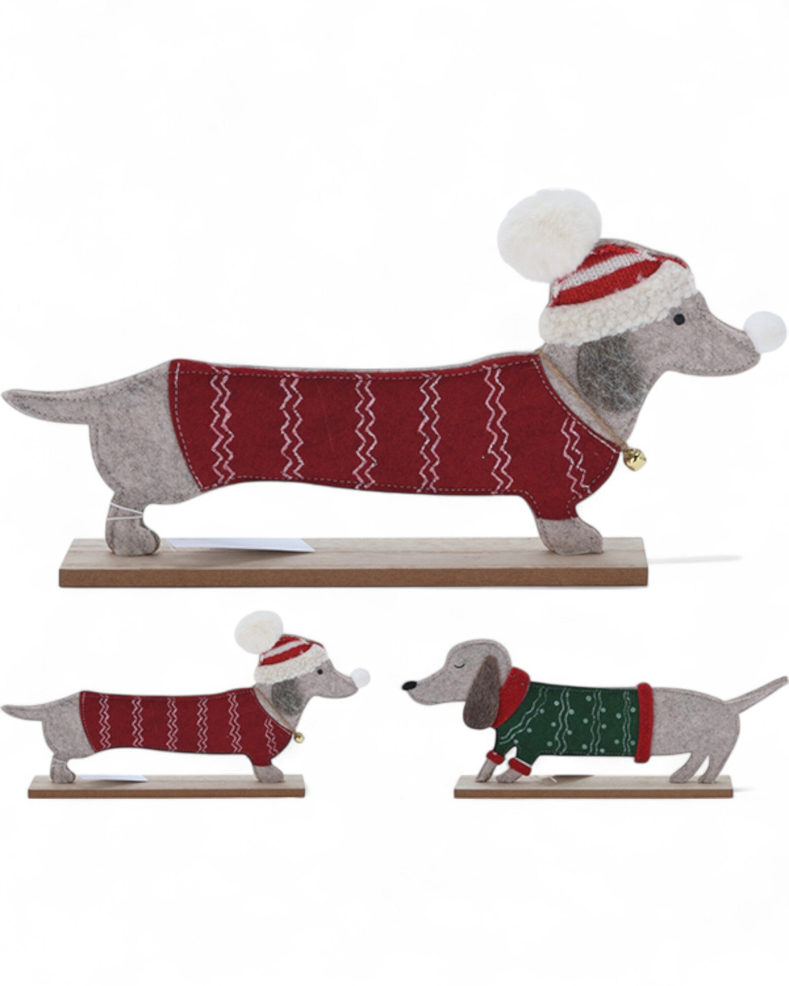 DECORAZIONE FELTRO CANE XMAS