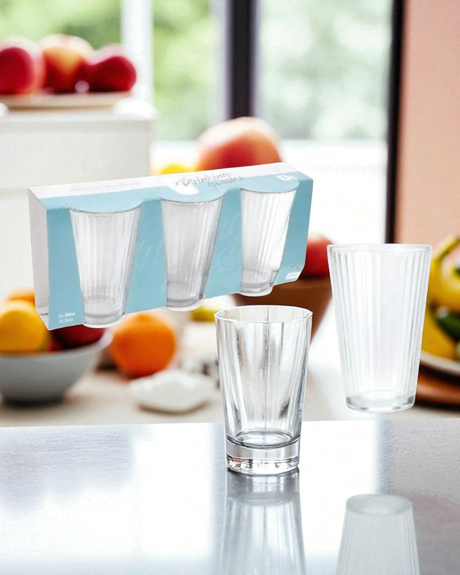 SET 3 BICCHIERI VETRO ACQUA 300ML