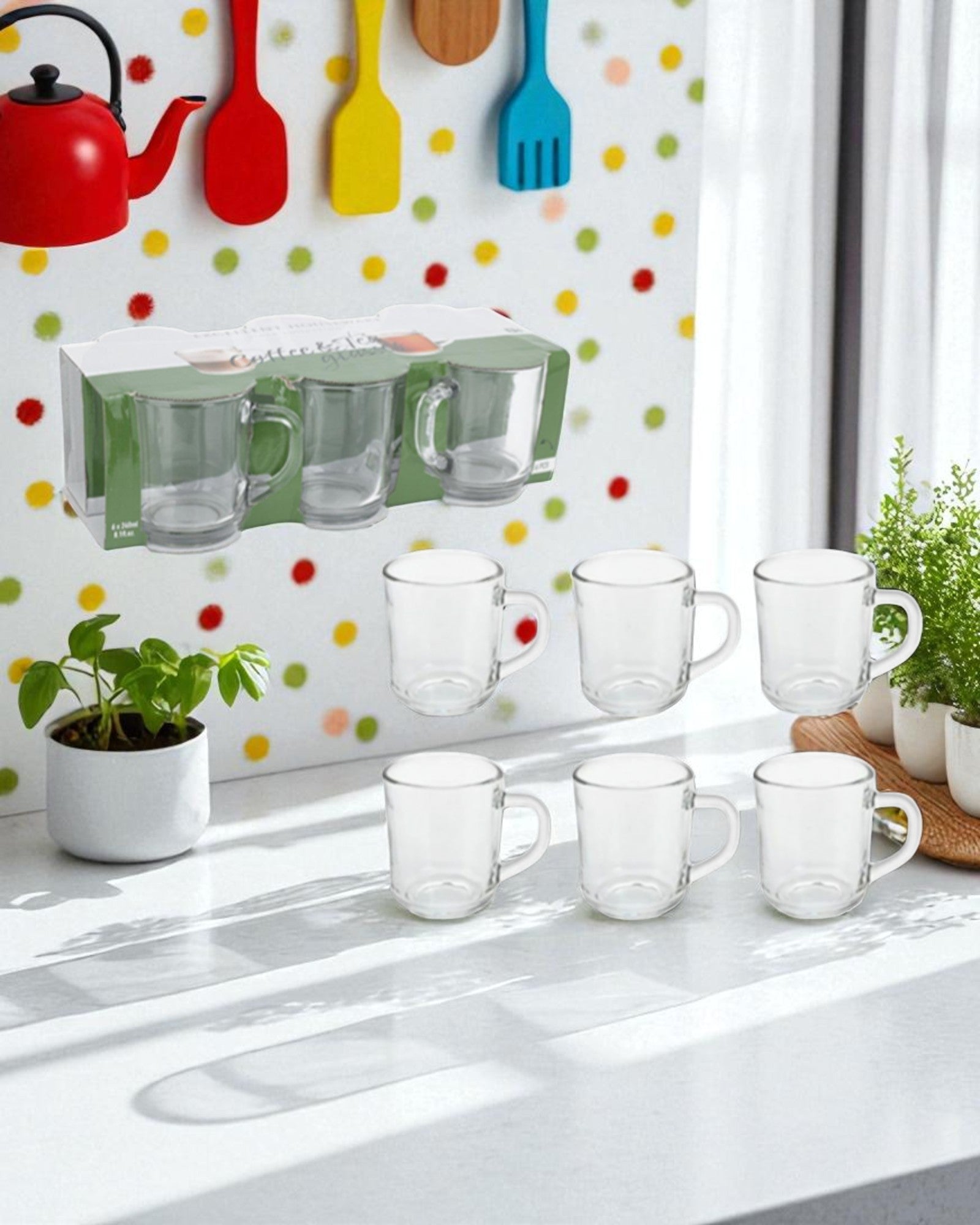 SET 6 TAZZE VETRO 240ML