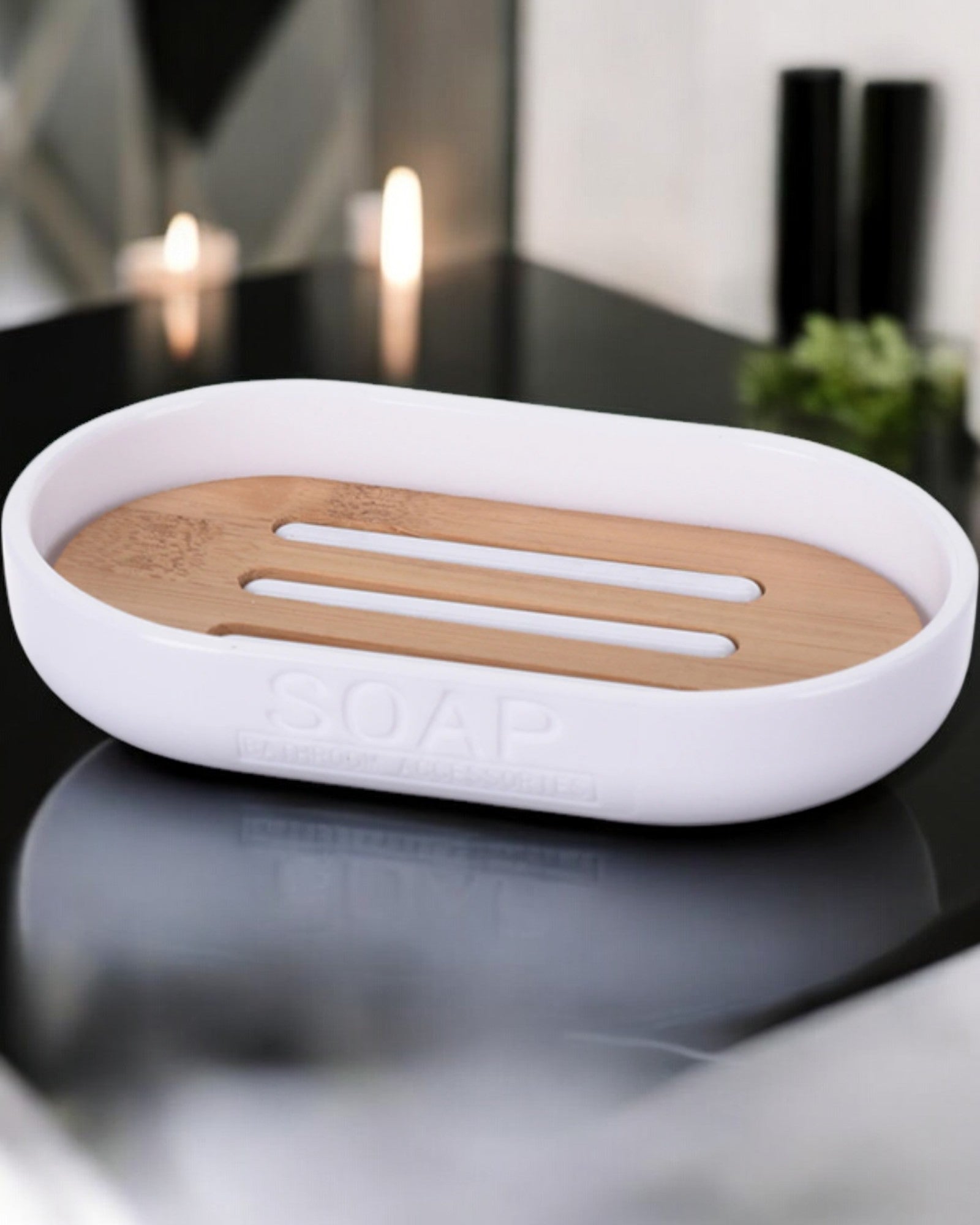 PORTASAPONE BIANCO PP  BAMBOO