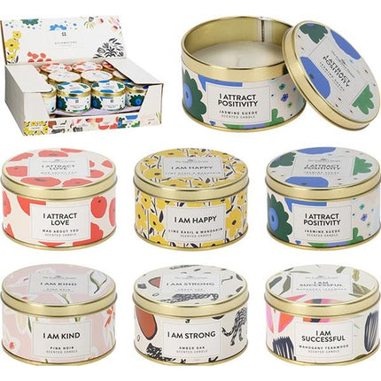 CONTENITORE CON CANDELA PROFUMATA