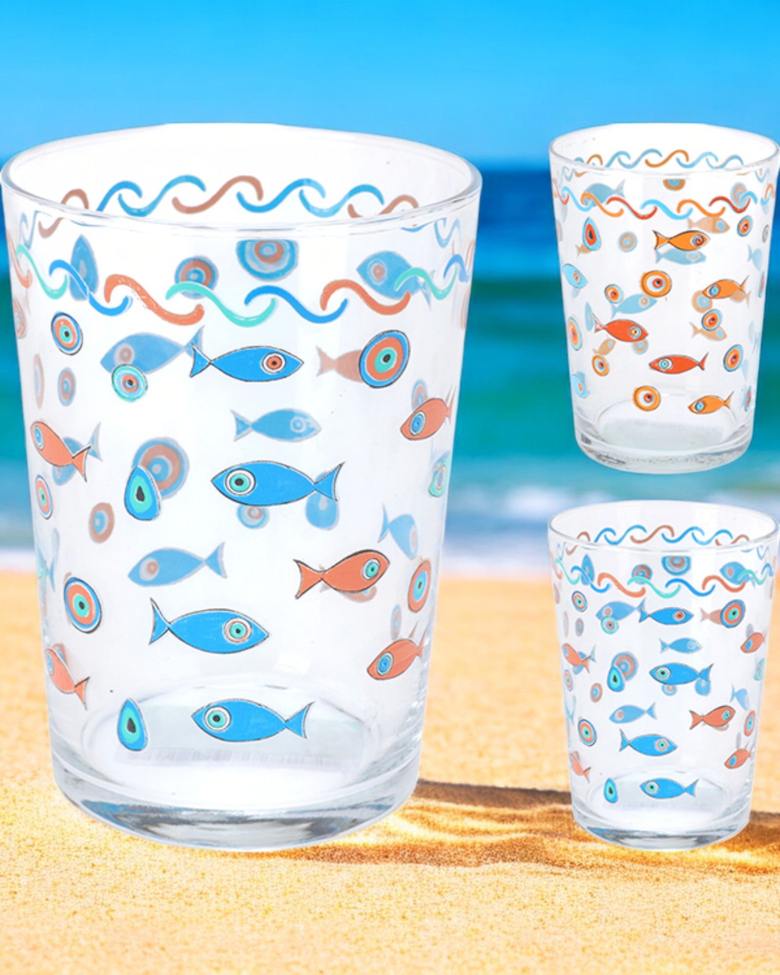 BICCHIERE VETRO FISH 510ML